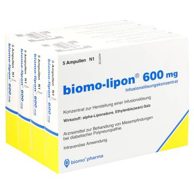 "BIOMO-lipon 600 mg Ampullen 20 Stück" von "biomo pharma GmbH"