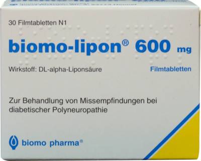 BIOMO-lipon 600 mg Filmtabletten 30 St von biomo pharma GmbH
