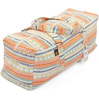 Ethno Collection: Yoga Kit Bag Jacquard-Webstoff, apricot-hellblau gemustert von bodhi