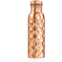 Kupferflasche, 800 ml Diamant-Design, gehämmert von bodhi