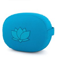 Meditationskissen Oval, Dinkelfüllung, Türkis Stick Lotus Türkisblau von bodhi