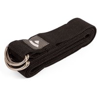 Yamala Belt Yogagurt 2 in 1, Baumwolle schwarz, Metallringe an beiden Enden von bodhi