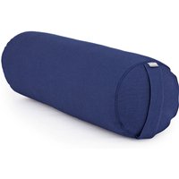 Yoga-Bolster (rund) Basic dunkelblau, Dinkelhülsen, 118-B von bodhi