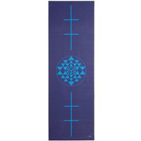 Yogamatte Leela Collection Dunkelblau, Yantra/Alignment, hellblau, PVC 896-By von bodhi