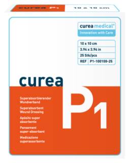 CUREA P1 superabsorb.Wundauflage 10x10 cm 25 St von curea medical GmbH