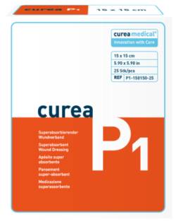 CUREA P1 superabsorb.Wundauflage 15x15 cm 25 St von curea medical GmbH