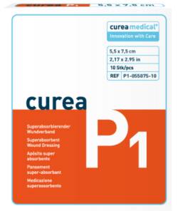 CUREA P1 superabsorb.Wundauflage 5,5x7,5 cm 10 St von curea medical GmbH