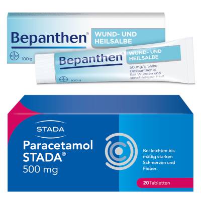 Bepanthen Wund und Heilsalbe & Paracetamol Stada 500mg Set von diverse Firmen