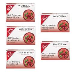 H&S Wohlfühltee Cranberry-Acerolakirsche mit Vitamin C 5er Set von diverse Firmen