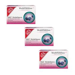 H&S Wohlfühltee Heidelbeere mit B-Vitaminen, Zink und Selen 3er Set von diverse Firmen