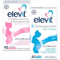 elevit® 1 + 2 Kinderwunsch bis Ende Schwangerschaft- Jetzt 15% sparen mit dem Gutscheincode ,,Elevit15'' von elevit