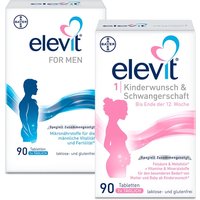 elevit® 1 Kinderwunsch & Schwangerschaft + elevit® FOR Men- Jetzt 15% sparen mit dem Gutscheincode ,,Elevit15'' von elevit
