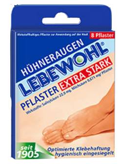 LEBEWOHL H�hneraugen Pflaster extra stark einges. 8 St von lebewohl-Fabrik GmbH & Co. KG