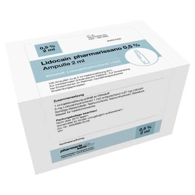 LIDOCAIN pharmarissano 0,5% Inj.-Lsg.Ampullen 2 ml 100 X 2 ml Injektionslösung von medphano Arzneimittel GmbH