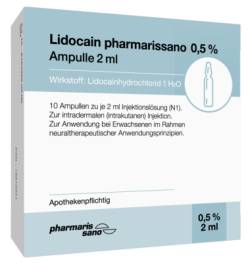 LIDOCAIN pharmarissano 0,5% Inj.-Lsg.Ampullen 2 ml 10X2 ml von medphano Arzneimittel GmbH