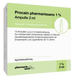 PROCAIN pharmarissano 1% Inj.-Lsg.Ampullen 2 ml 10X2 ml von medphano Arzneimittel GmbH