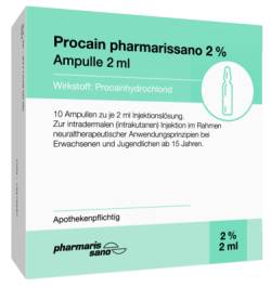 PROCAIN pharmarissano 2% Inj.-Lsg.Ampullen 2 ml 10X2 ml von medphano Arzneimittel GmbH