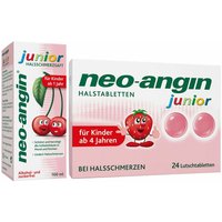 neo-angin® Halstabletten junior + Halsschmerzsaft von neo-angin
