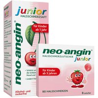 neo-angin® junior Halsschmerzsaft + Halsschmerzlutscher von neo-angin