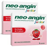 neo-angin Junior Halsschmerzlutscher mit leckerem Erdbeergeschmack für Kinder ab 3 Jahren von neo-angin