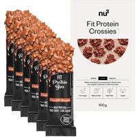 6 x nu3 Fit Protein Bar, Chocolate Brownie + nu3 Fit Protein Crossies von nu3