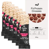 6 x nu3 Fit Protein Bar, White Chocolate Raspberry + nu3 Fit Protein Crossies von nu3