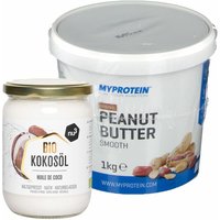 MyProtein Erdnussbutter, fein + nu3 Bio Kokosöl, nativ von nu3
