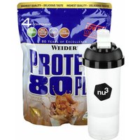 Weider Protein 80 Plus Caramel-Toffee + nu3 SmartShaker von nu3