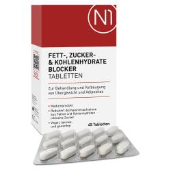 "N1 Fett- Zucker- & Kohlenhydrate Blocker Tabletten 45 Stück" von "pharmedix GmbH"