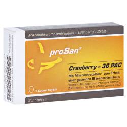 "PROSAN Cranberry 36 PAC Kapseln 30 Stück" von "proSan pharmazeutische Vertriebs GmbH"
