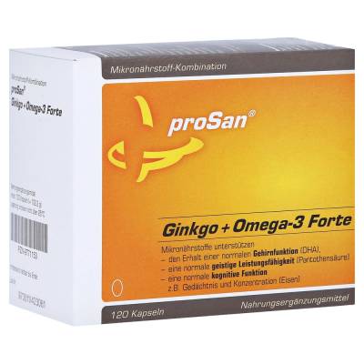 "PROSAN Ginkgo+Omega-3 Forte Kapseln 120 Stück" von "proSan pharmazeutische Vertriebs GmbH"