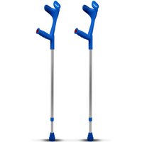 1 Paar Krücken Blau Klassiker von Ossenberg mit Ergo Softgriff von pulox