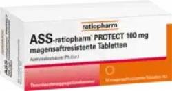 ASS-ratiopharm 100 mg Neu ASS-ratiopharm PROTECT 100 mg magensaftr.Tabletten [PZN:15577567] 50 St von ratiopharm GmbH