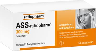 ASS-ratiopharm 300 mg Tabletten 50 St von ratiopharm GmbH