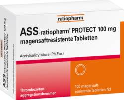 ASS-ratiopharm PROTECT 100 mg magensaftr.Tabletten 100 St von ratiopharm GmbH