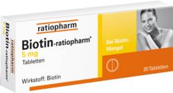 BIOTIN-RATIOPHARM 5 mg Tabletten 30 St von ratiopharm GmbH