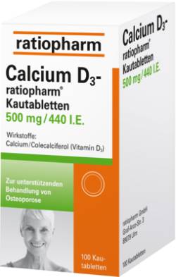 CALCIUM D3-ratiopharm Kautabletten 100 St von ratiopharm GmbH