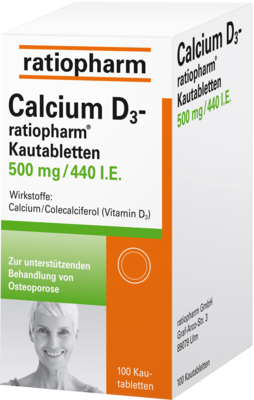 CALCIUM D3-ratiopharm Kautabletten 100 St von ratiopharm GmbH