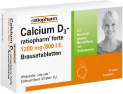 CALCIUM D3-ratiopharm forte Brausetabletten 100 St von ratiopharm GmbH