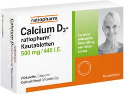 CALCIUM-RATIOPHARM 500 mg Kautabletten 100 St von ratiopharm GmbH