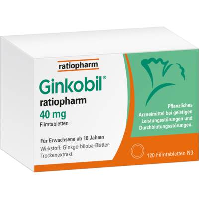 GINKOBIL-ratiopharm 40 mg Filmtabletten 120 St von ratiopharm GmbH