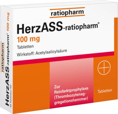 HERZASS-ratiopharm 100 mg Tabletten 100 St von ratiopharm GmbH