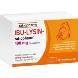 IBU-LYSIN-ratiopharm 400 mg Filmtabletten 50 St von ratiopharm GmbH