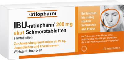 IBU-RATIOPHARM 200 mg akut Schmerztbl.Filmtabl. 10 St von ratiopharm GmbH