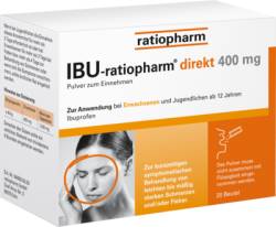 IBU-RATIOPHARM direkt 400 mg Pulver zum Einnehmen 20 St von ratiopharm GmbH