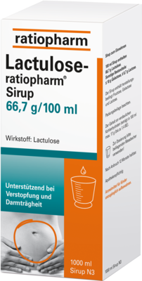 LACTULOSE-ratiopharm Sirup 1000 ml von ratiopharm GmbH