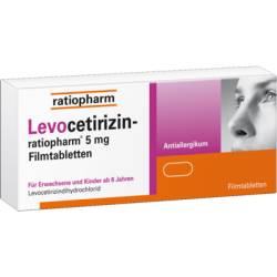 LEVOCETIRIZIN-ratiopharm 5 mg Filmtabletten 100 St von ratiopharm GmbH