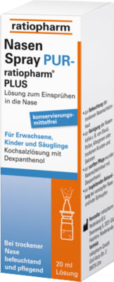 NASENSPRAY PUR-ratiopharm PLUS 20 ml von ratiopharm GmbH