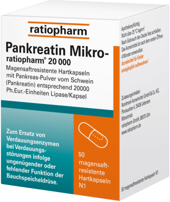 PANKREATIN Mikro-ratio.20.000 magensaftr.Hartkaps. 50 St von ratiopharm GmbH
