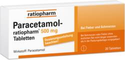 PARACETAMOL-ratiopharm 500 mg Tabletten 20 St von ratiopharm GmbH